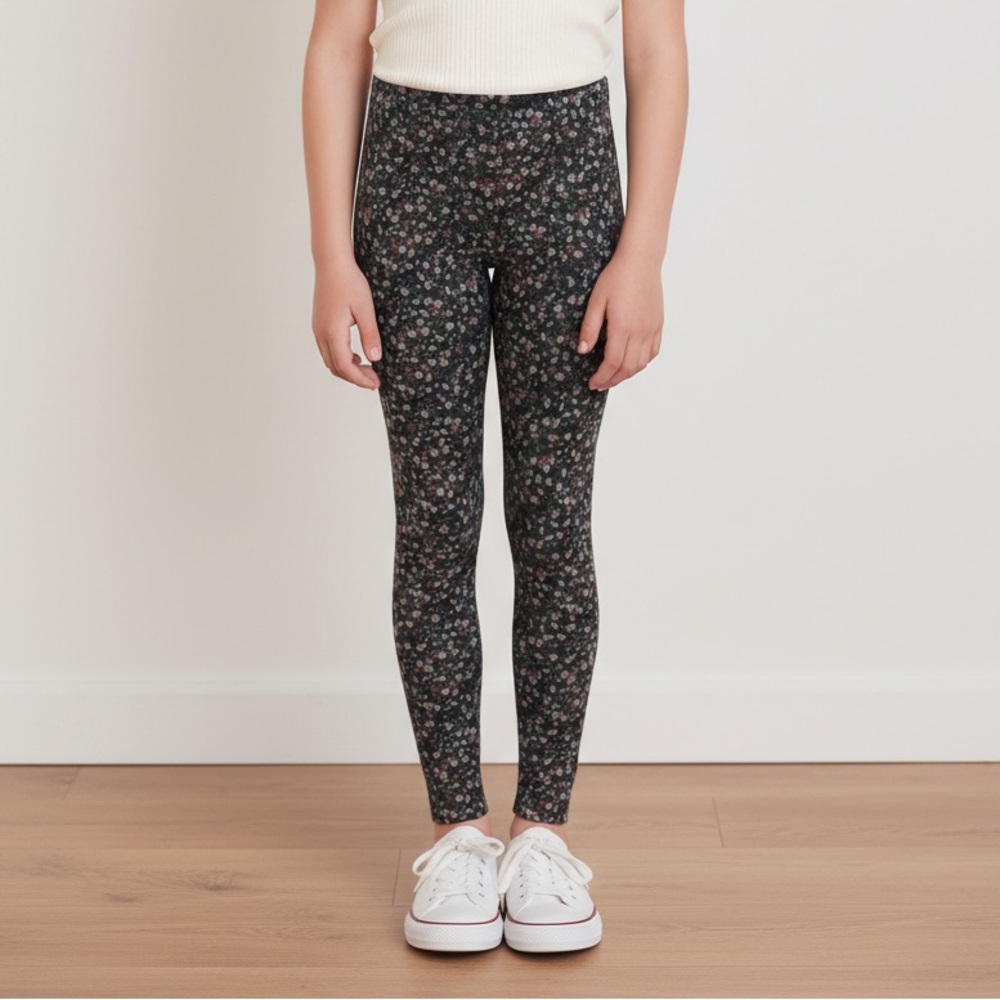 Polo by Ralph Lauren girl 12-14 years Floral Leggings - Black and Pink
